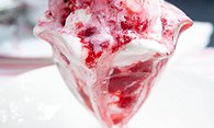 Strawberry swirl ice cream